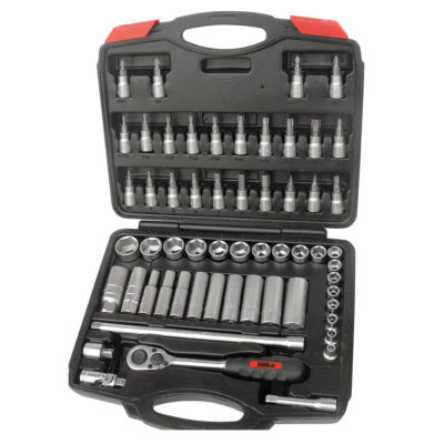 Hilka 58 Piece 3/8  Drive Socket Set Metric Pro Craft